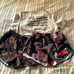 NWTs NFQ Bundle - Womens Size Small - 2 shorts and t-shirt